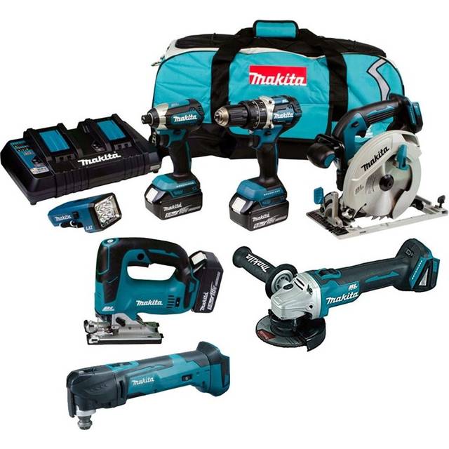 Makita DLX 18v Brushless 7 Piece LXT Multi Tool Kit Cordless Lithium LXT 3x5.0ah