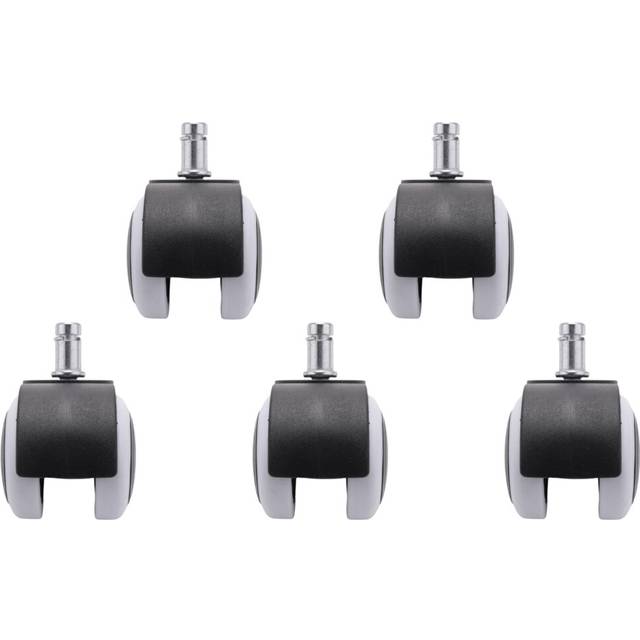 50mm Office Chair Roller Castor Wheels - Set of 5 black&white