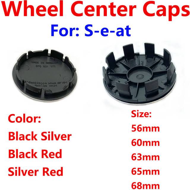 (65mm Black Red) 4pcs Black Silver Red 56mm 60mm 63mm 65mm 68mm Car Wheel Center Hub Caps