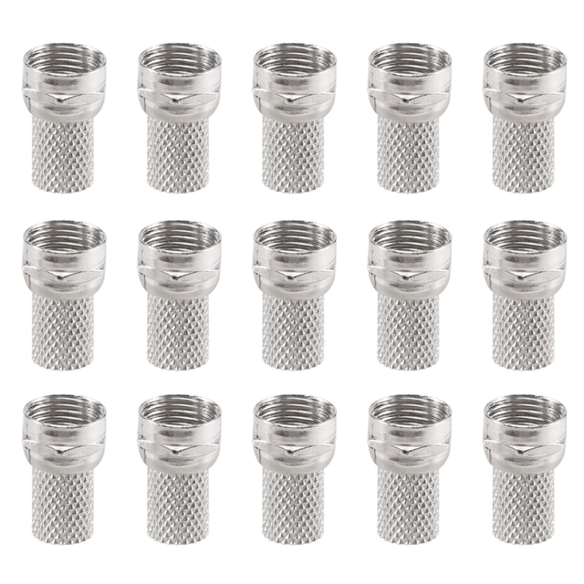 15 Pcs RG6 F-Type Twist-On Coax Coaxial Cable RF Connector