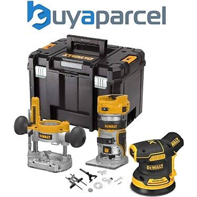DCW604N 18v xr Brushless Router Trimmer + Plunge Base + DCW210N Sander - Dewalt