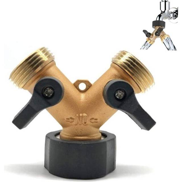 Y Connector, Hose Connector, Double Washing Machine Faucet, 2-Way Y-Distributor, 3/4 Inch for Connecting 2 Appliances