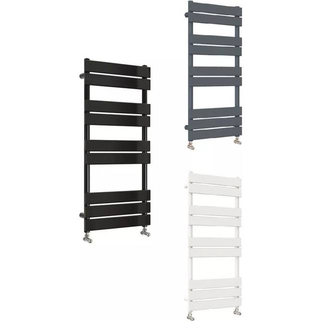 (Anthracite, 1000mm x 450mm) Designer Flat Panel Heated Towel Rail Radiator â Modern Steel Bathroom Warmer