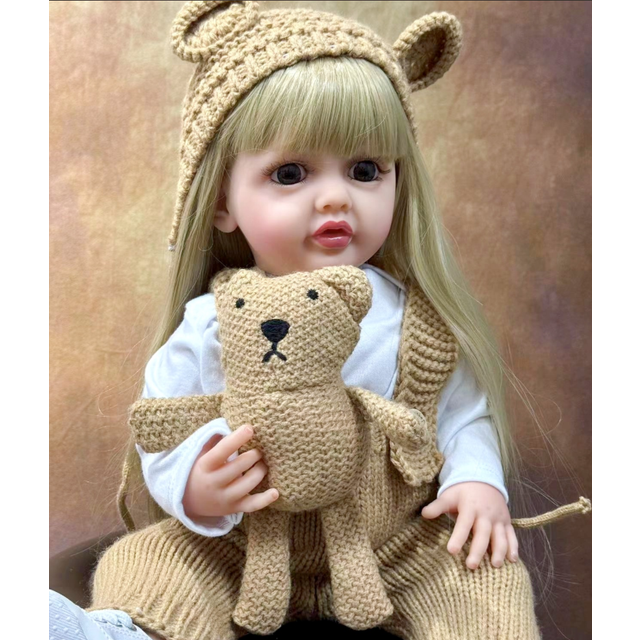(50-S, L) Lifelike Reborn Dolls Realistic Full Silicone Baby Bebe Vinyl 50CM Newborn Girl Doll