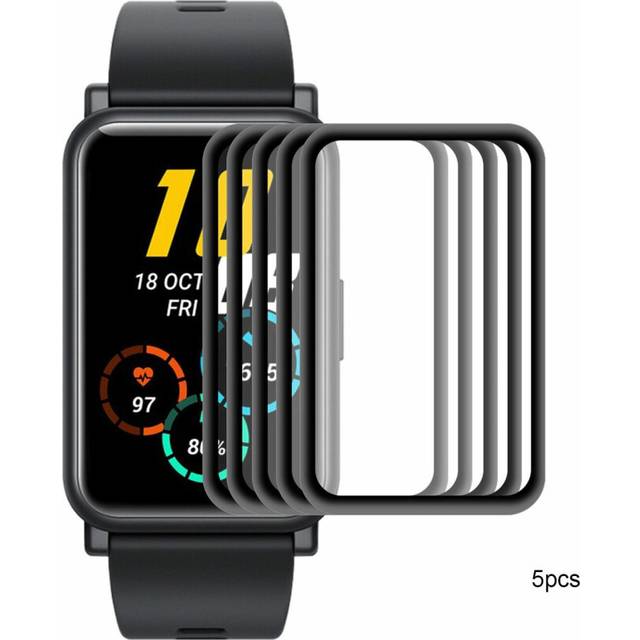 (NO.3) 3D Curved PC Soft Edge + PMMA Full Screen Coverage HD Watch Screen Protector Watch Film for Huawei Honor Watch ES