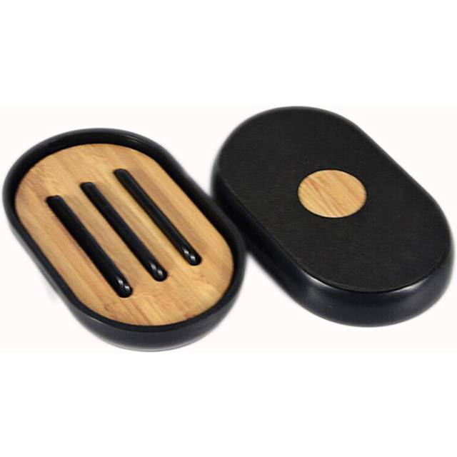 Wooden Natural Bamboo Soap Dishes Tray Holder Storage Rack Plate Box Container Portable Bathroom Soap Dish Storage Box