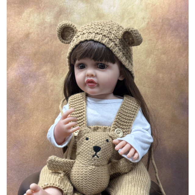 (50-A, L) Lifelike Reborn Dolls Realistic Full Silicone Baby Bebe Vinyl 50CM Newborn Girl Doll