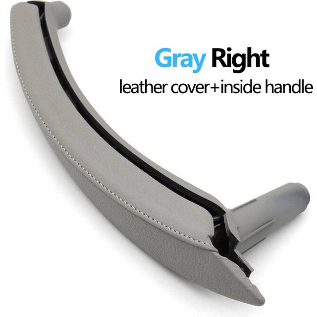 (Gray Right) Lhd Rhd Interior Passenger Doors Pull Handle With Leather Outer Cover