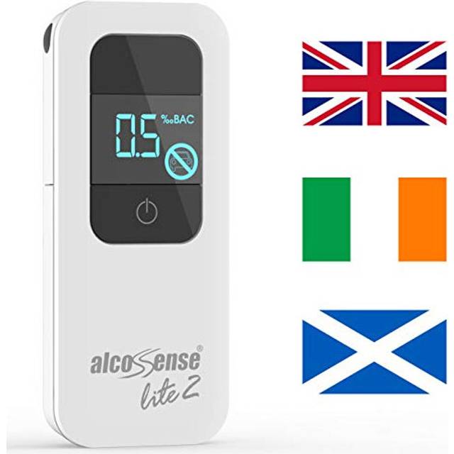 AlcoSense Lite 2 Breathalyser / Alcohol Tester for UK, Ireland and Scotland / CE Approved Alcohol Detector & Home Breathalyzer