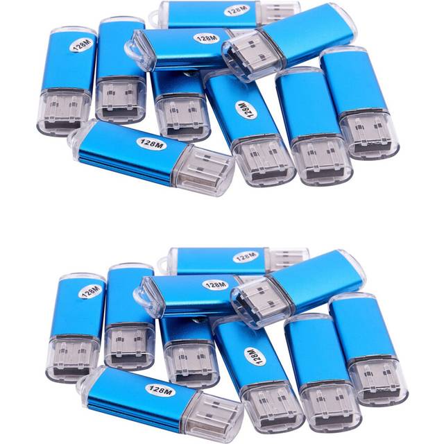 20 x USB Memory 2.0 Stick Flash Drive 128MB Gift Blue