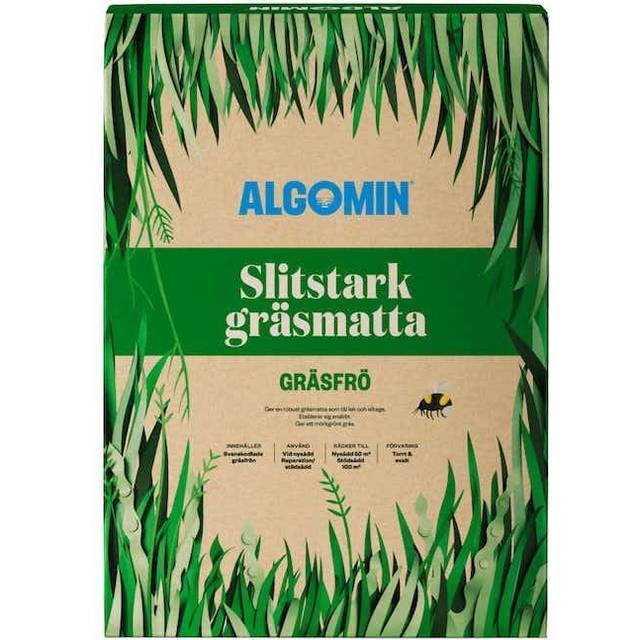 Gräsfrö Algomin Slitstark 50M² 1Kg