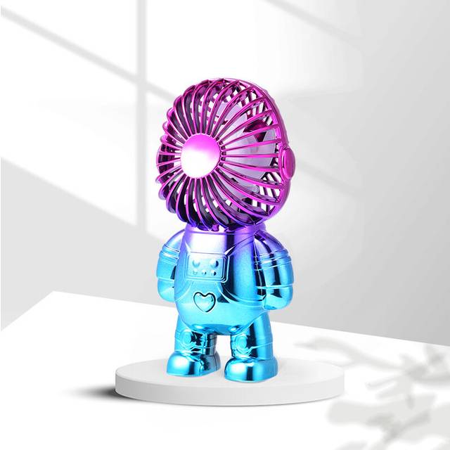 (Pink) Compact Handheld Design Fan Electroplated Finish Usb Rechargeable And Cooling