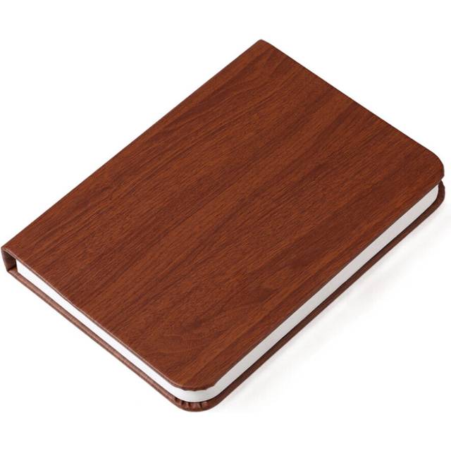 (PU Cover--Brown, 14.7x11x2.5cm) Fordable Night LED Book-light USB Rechargeable Magnetic 3 color