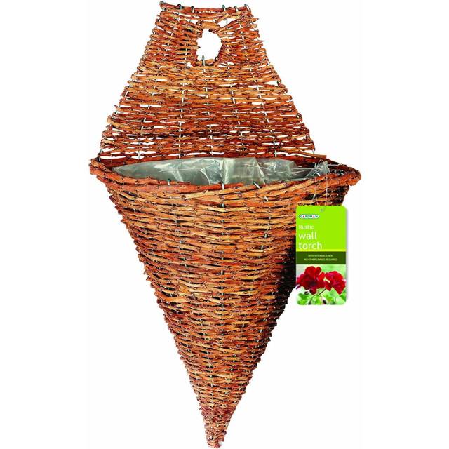 Gardman 12-inch Rustic Wall Torch Planter, 30cm