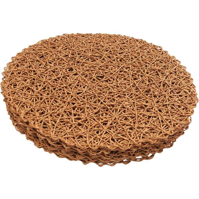 Round Paper Woven Placemats,Decorative Rope Mesh Place mats