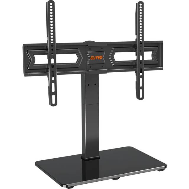 "ELIVED Swivel Table Top TV Stand for most 37""-70"" TVs with Max VESA 600x400mm up to 40KG, Height Adjustable TV stand for Plasma, LCD, LED, OLED"