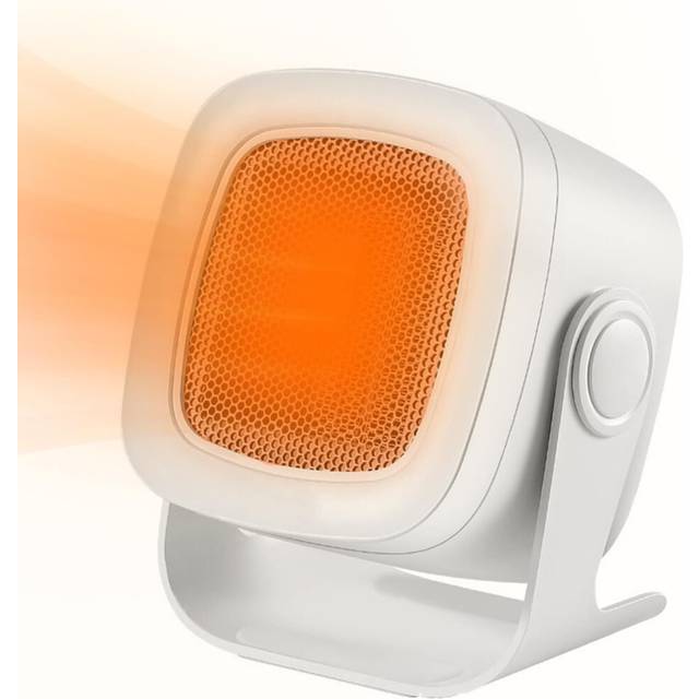 Space Heater Small Desk Heater with PTC Ceramic Electric Overheat Protection Portable Heater Adjustable Angle for Room Office Desk Indoor Use