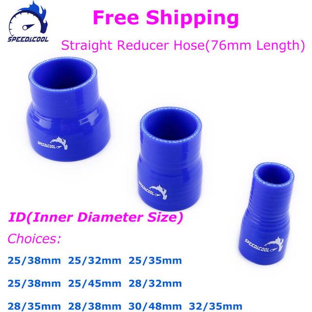 Straight Reducer Hose General 25mm 28mm 32mm 35mm 38mm 45mm 48mm Silicone Coolant Intercooler Pipe Tube Hose