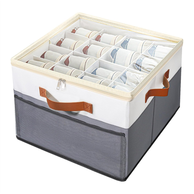 Shoe Storage Organizer, Shoe Organizer for Closet, Shoes Box grey