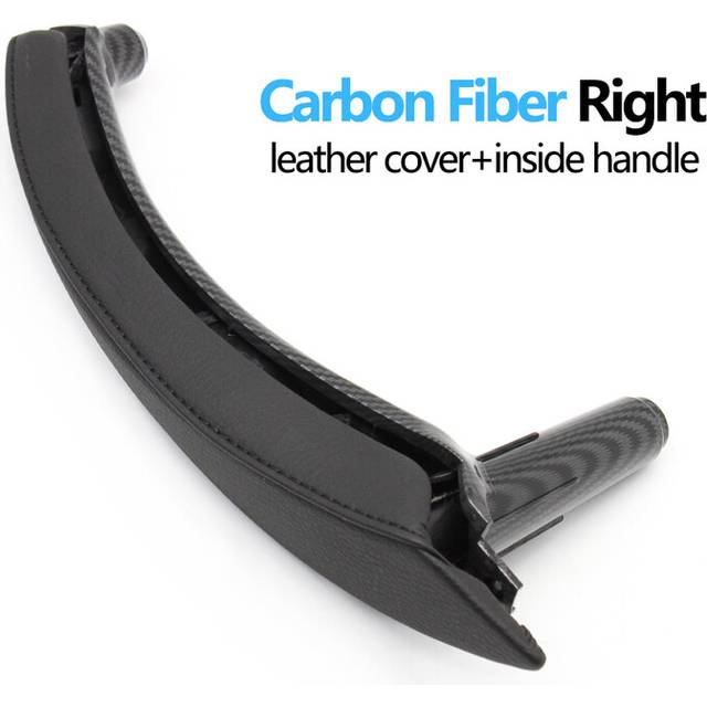 (Carbon Right) Lhd Rhd Interior Passenger Doors Pull Handle With Leather Outer Cover