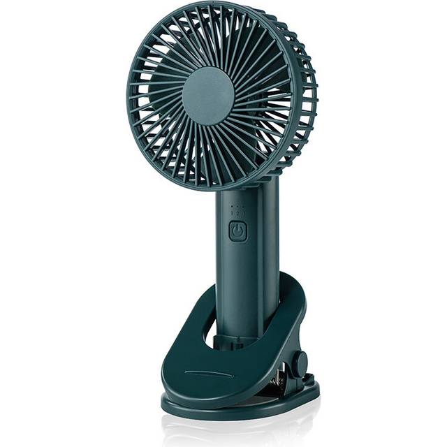 (Dark Green) Multifunctional New Handheld Folding Fan Desktop Mini Small Fan Usb Charging