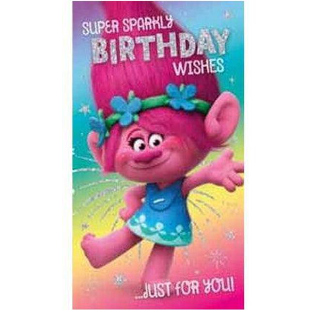 Trolls Personalised Birthday Card With Sticker Sheet