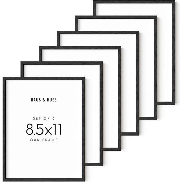 HAUS AND HUES Certificate Frames 85 x 11 Multi Pack  Set of 6 Black Picture Frames 85 x 11  Picture Frames Collage Wall Decor