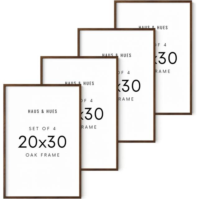 HAUS AND HUES 20x30 Picture Frames Set of 4  Poster Frames 20x30  20x30 Inch Frames  Poster Frames 20 X 30 Inches  20 X 30 Wood
