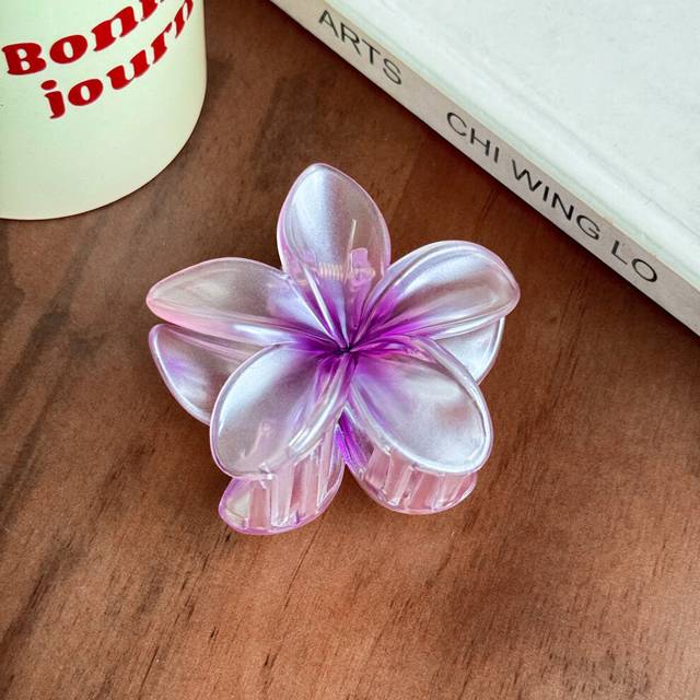 (Purple8cm) Stylish And Versatile Egg Flower Hair Claw Clips In Eyecatching Colors For All Occasions