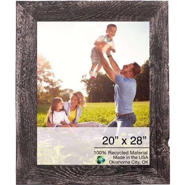 20 X 28 Rustic Farmhouse Rustic Black Wood Frame