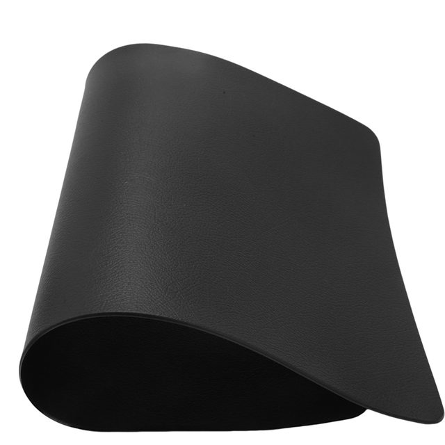 4 Heat-Resistant Placemats, Artificial Leather Placemats, Waterproof, Non-Slip, Washable Kitchen Placemats, (Black)