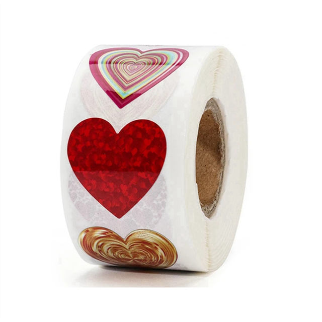 CNNOTEPAD Heart Shape Stickers Valentines Day Wedding Gift Box Bag Decoration