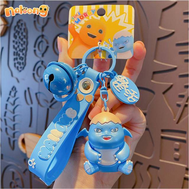 (Angry Dragon) Trendy Pvc Milk Dragon Keychain Adorable And Durable Key Accessory Great For Gifting And Everyday Use