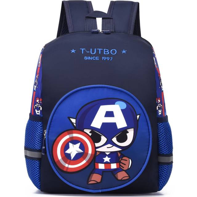 (CaptainAmerica) Trendy Cool Kids Backpack For Boys And Girls 26 Years Old Durable And Fun Design