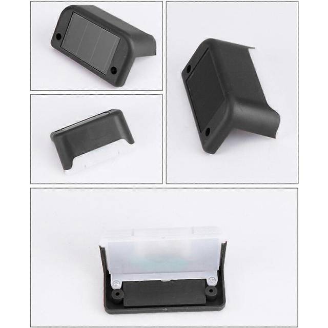 (As show, One size) NEW Upgraded 8Pcs Waterproof Solar Deck Lights Outdoor Backyard Decor Outside Step Lights Garden Post Fence LED Warm Lamp