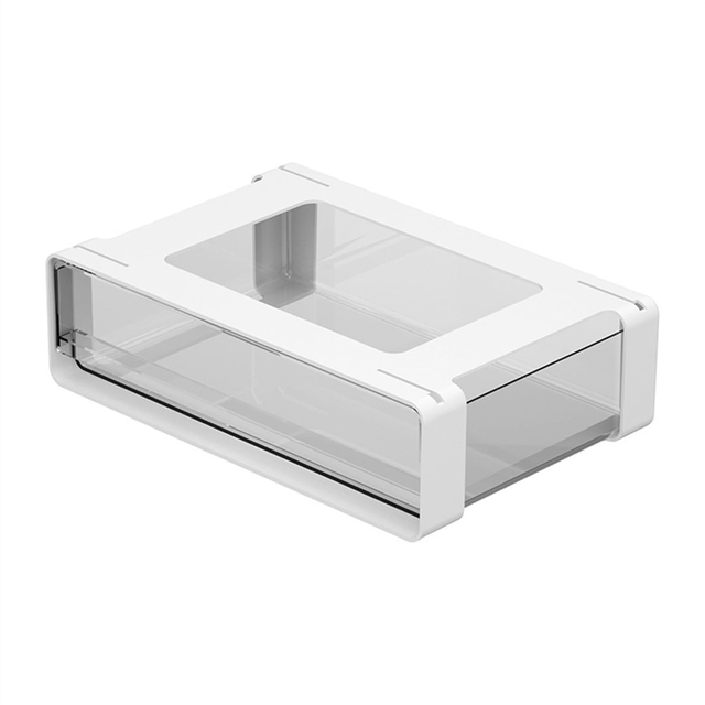 Paper Plate Holder, Under Cabinet Drawer Organizer, Plastic Storage Organizer for Kitchen Cabinet, Cabinet Accessories-A