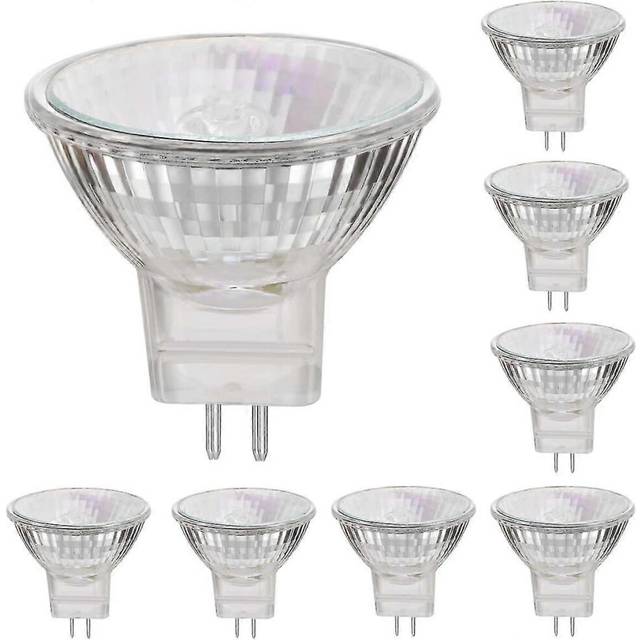 (As show, One size) mr11 12v 35w halogen lamps gu4 spot base 2800k warm white, dimmable, pack of 8