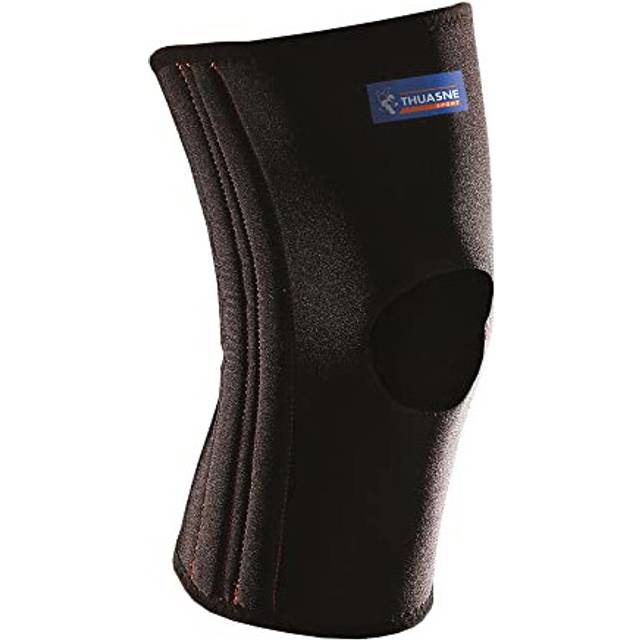Reinforced neoprene knee support Sport - Black - Size S