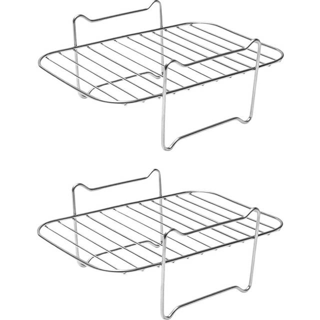 2X Rack for Ninja DZ201/DZ401 Foodi Accessories Stainless Steel Multi-Layer Stackable Dehydrator Rack