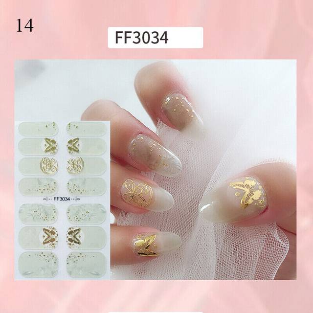 "Nail Art Stickers Self-Adhesive DIY Stylish Nail Wraps Full Cover Sticker Tips"""