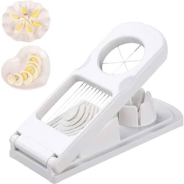 (As show, One size) Egg Cutter Manual Egg Cutter Divider, 2 In 1 Egg Cutter Cut Mushroom Potato, Strawberry, Kiwi, Banana