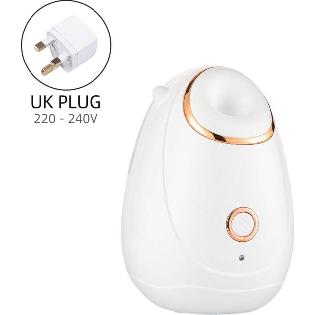 (UK PLUG (220-240V)) 180ml Face Steamer Nano Hot Mist Steam Sprayer Skin Moisturizing Humidifier Open Pore Warm Compress SPA Heating Fog Nebulizer