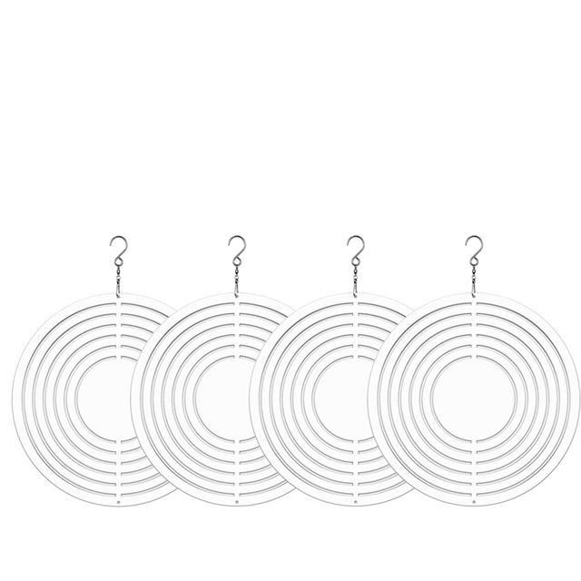 4Pack 10Inch Sublimation Wind Spinner Blanks 3D Round Sculpture Spinners for Yard Garden Indoor Ornaments