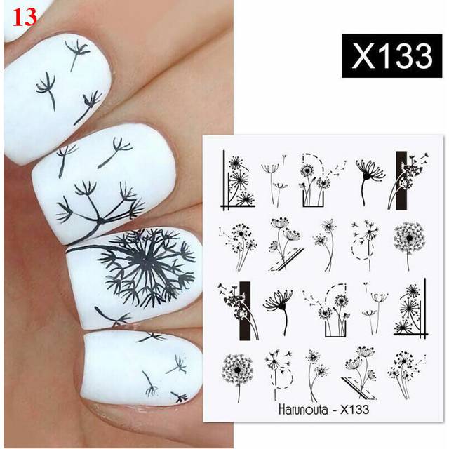 Nail Art Water Decal Transfer Sticker Flower Butterfly Nails Decoration Tips DIY