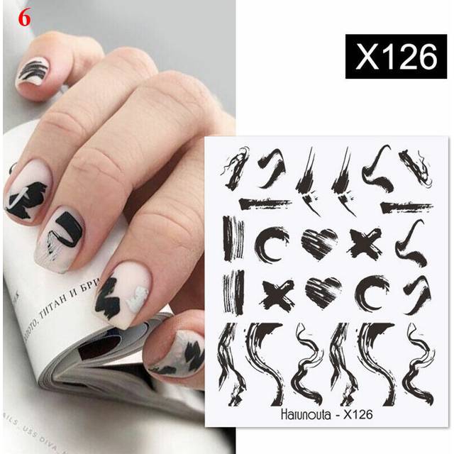 Nail Art Water Decal Transfer Sticker Flower Butterfly Nails Decoration Tips DIY