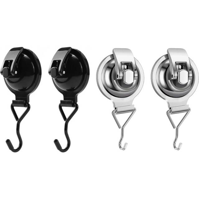4PCS Heavy-Duty Suction Cup Hooks for Towel, Robe, Loofah & Wreath-C