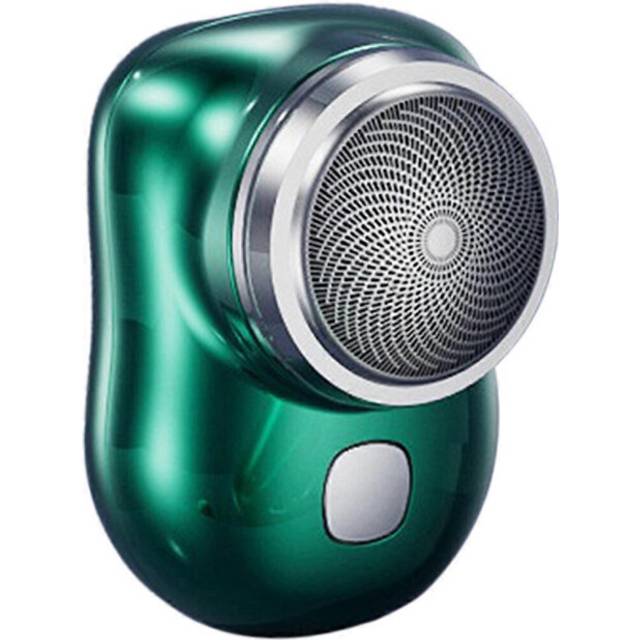 (Green, One size) New Upgraded Charging. Pocket Size Portable Shaver Electric Razor ABS Green One-Button Use Silver Easy Suitable For Home Car Travel