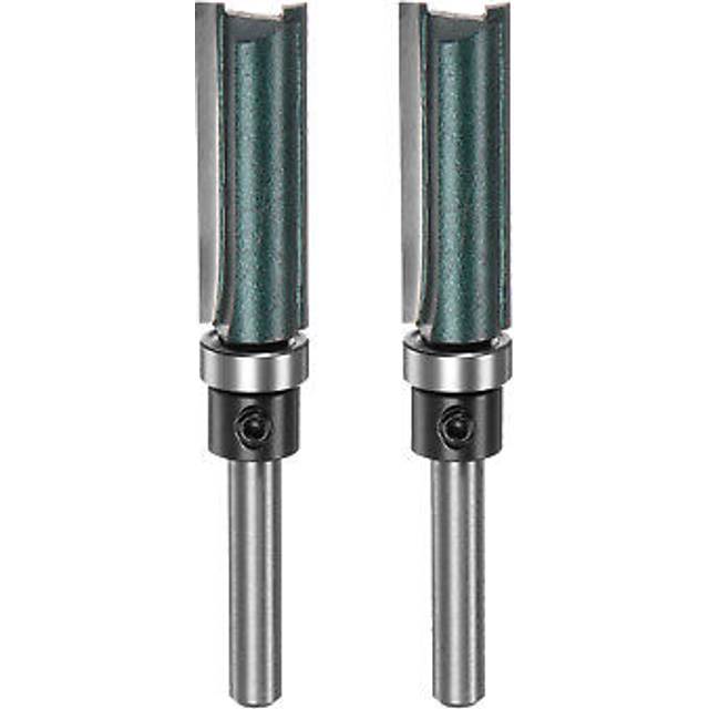 2pcs Pattern Flush Trim Router Bit 1-1/2 Cutting Length For Diy, Dark Green