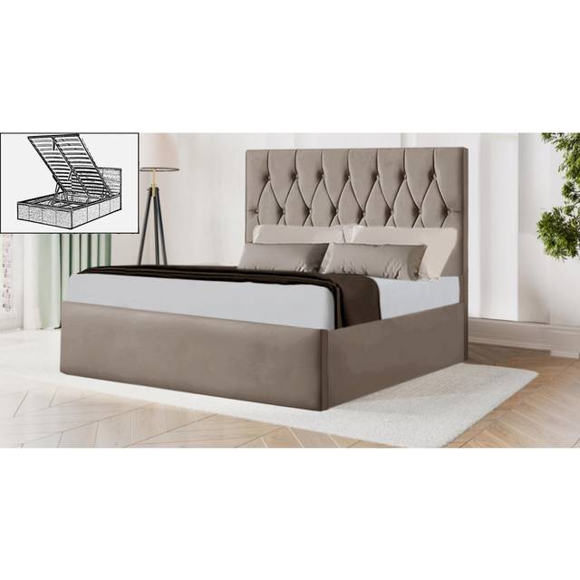 Tiffany Storage Bed Frame - Coffee (Super King (6&#39;))