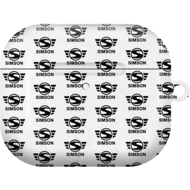 (Simson Logo (black)_6485) AirPods 1/ 2 /3 Pro 2 3 4 5 Cover for Women Girls Protective Compatible with Apple AirPod Hard Shell Case